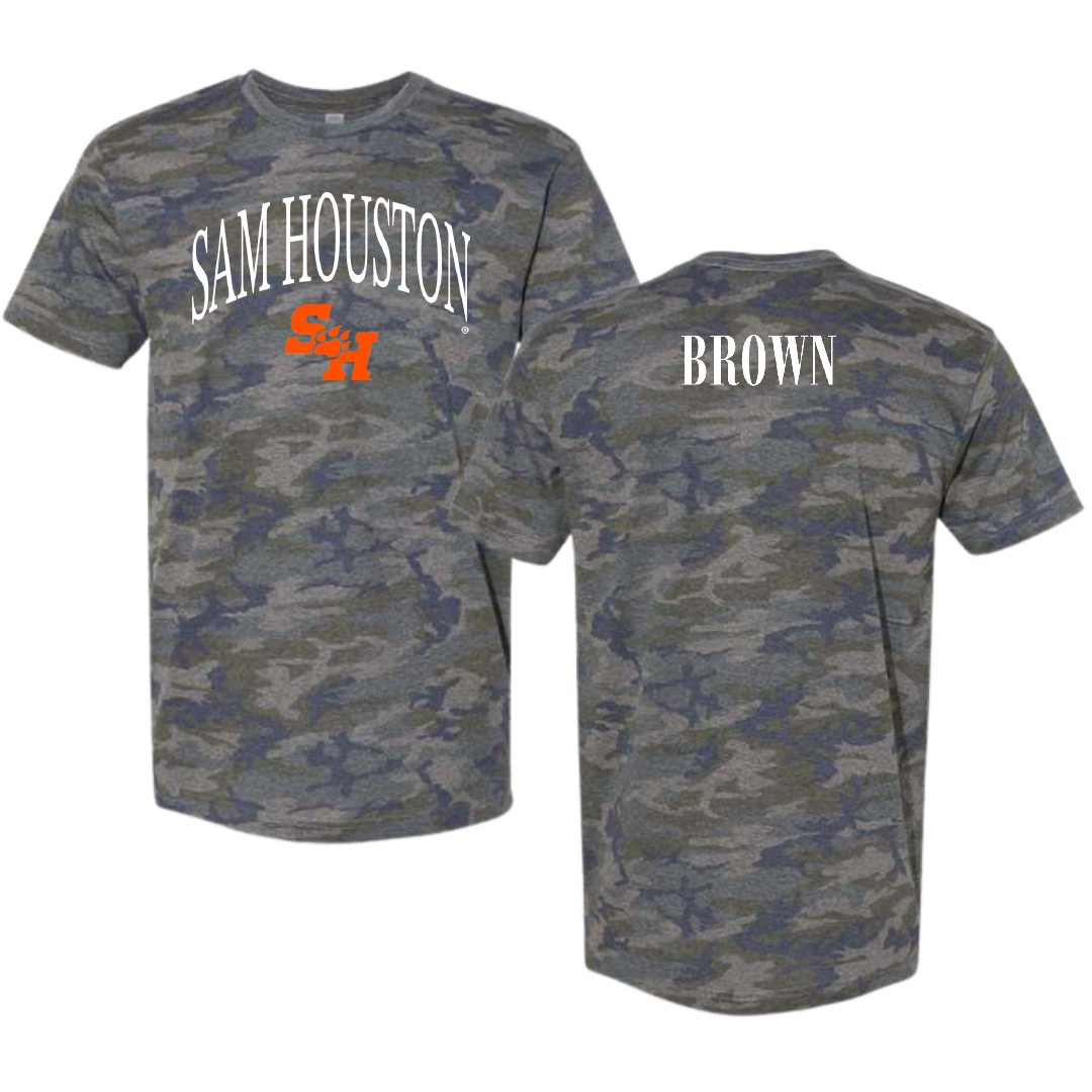 Sam Houston State University TF and XC Vintage Camo Tee - Avery Brown