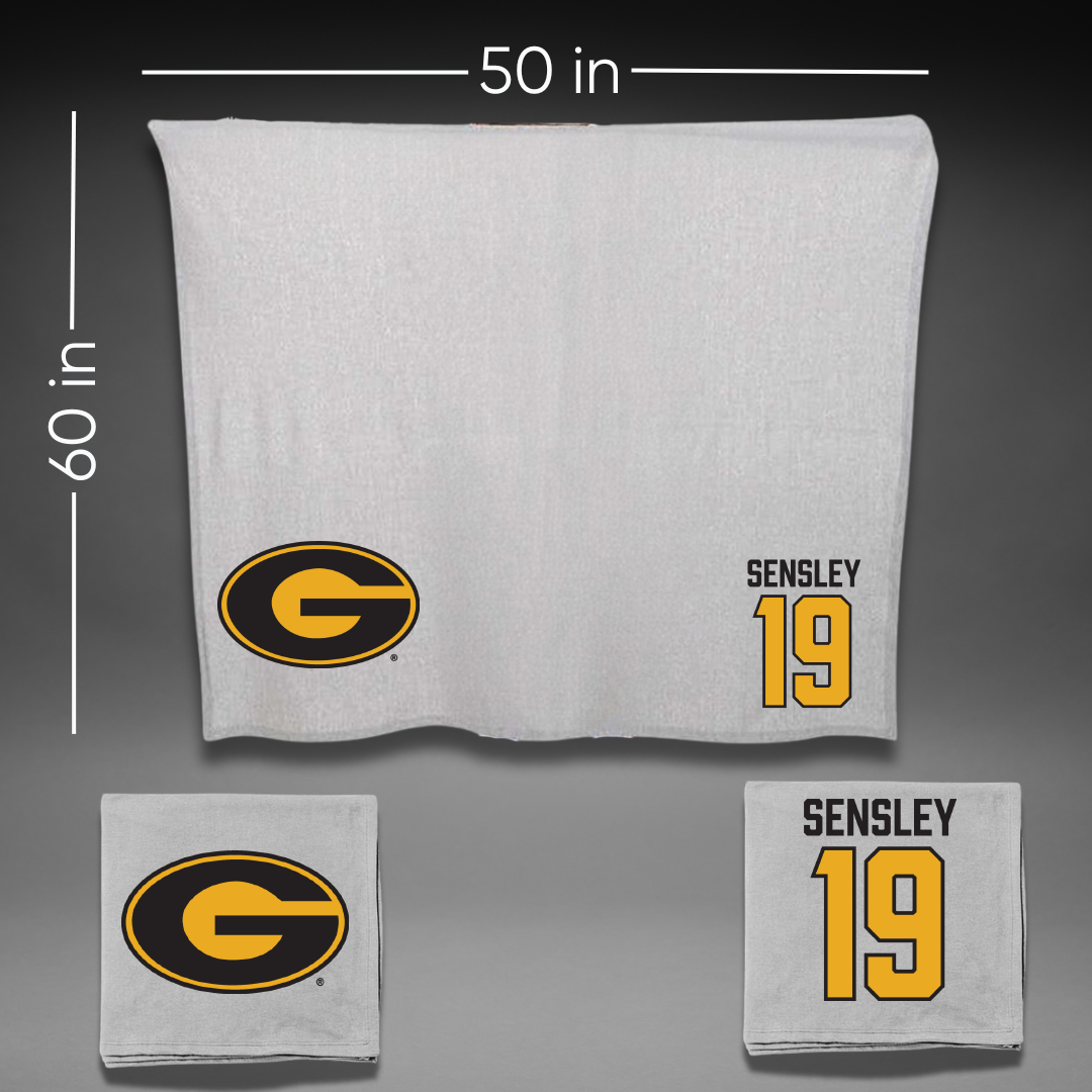 Grambling State University Baseball Gray Blanket - #19 Spencer Sensley