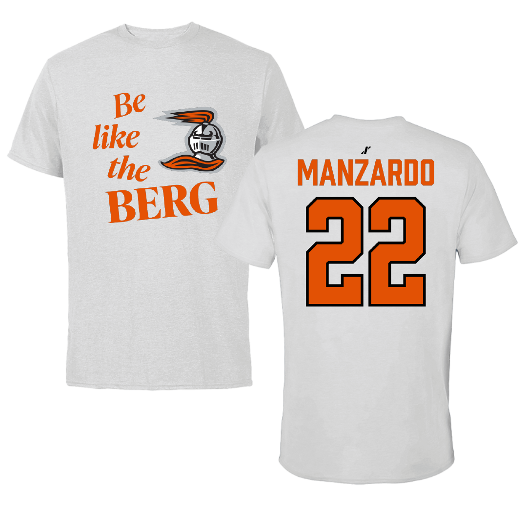 Heidelberg University Lacrosse Light Gray Be Like Us Tee - #22 Mario Manzardo