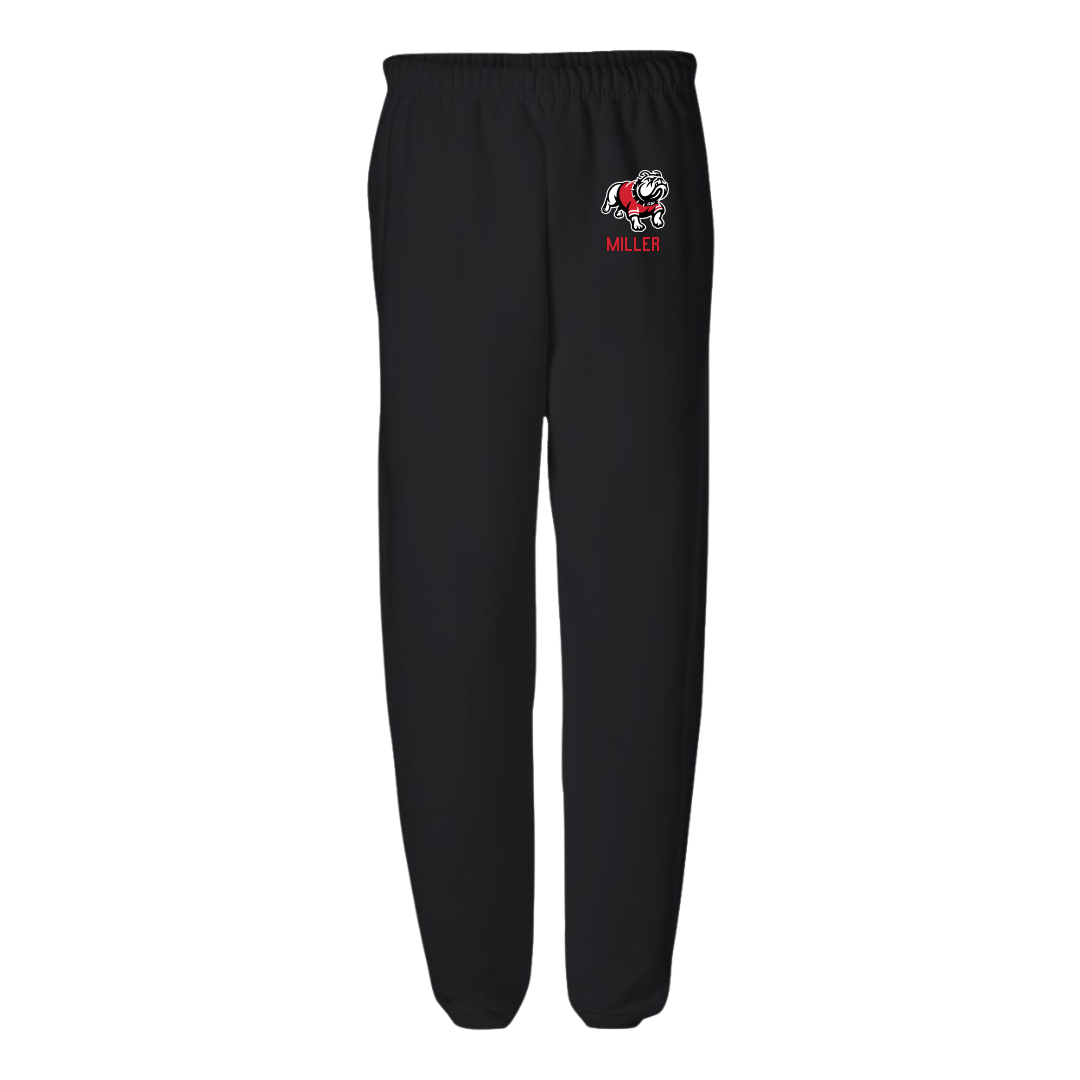Gardner-Webb University Football Black Sweatpants - #40 Tyler Miller