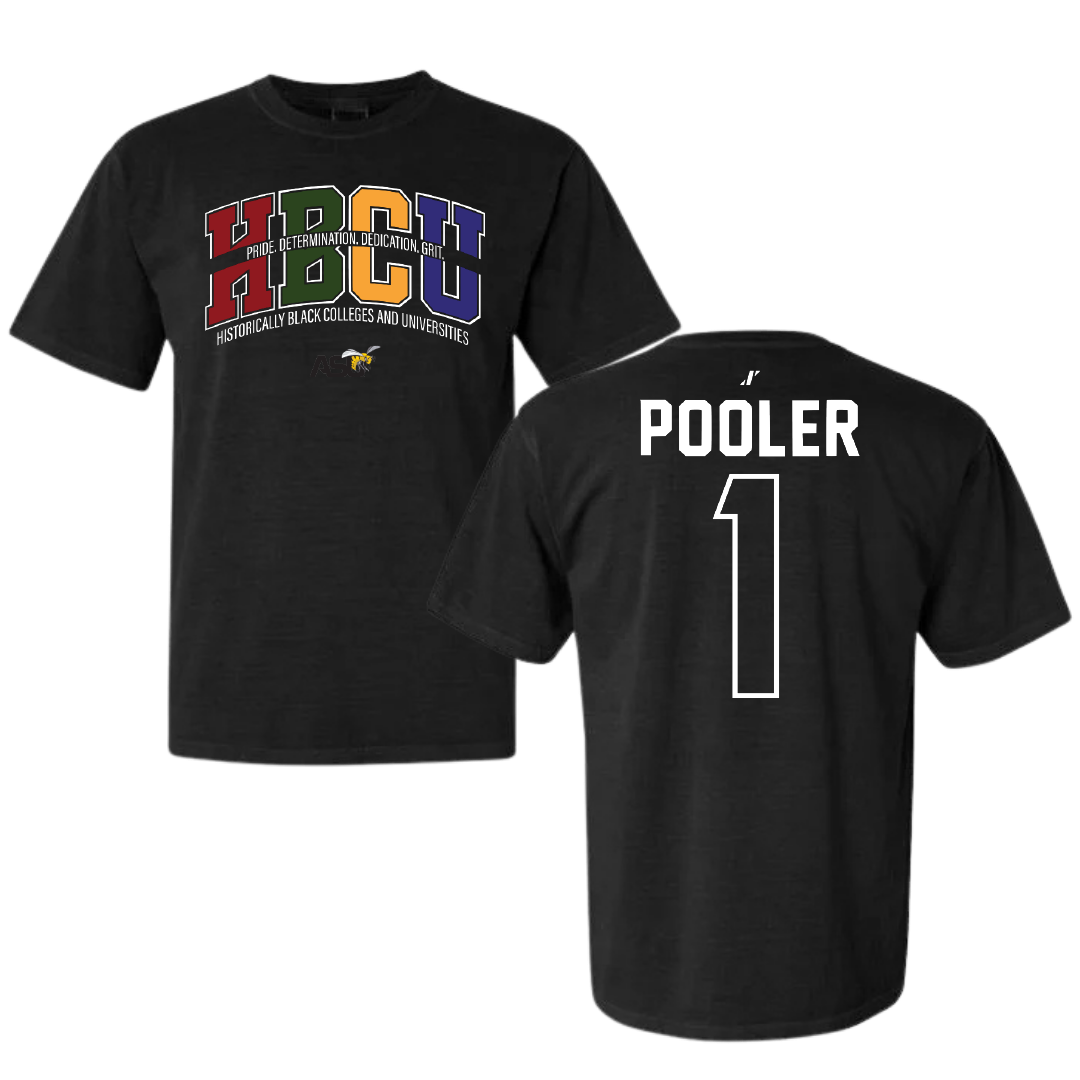 Alabama State University Basketball Black HBCU Comfort Colors Tee - #1 Alanah Pooler