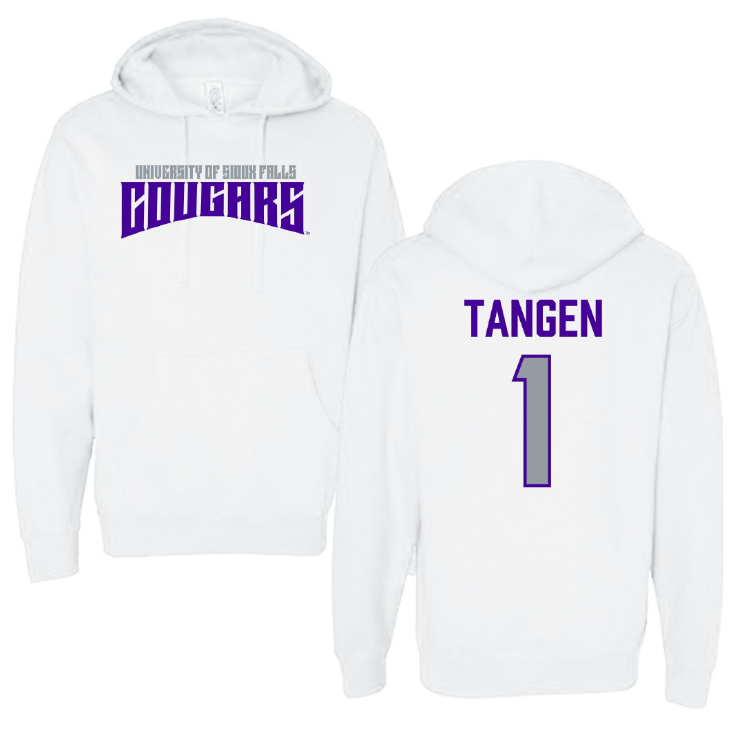 University of Sioux Falls Volleyball White Classic Hoodie - #1 Kyleigh Tangen