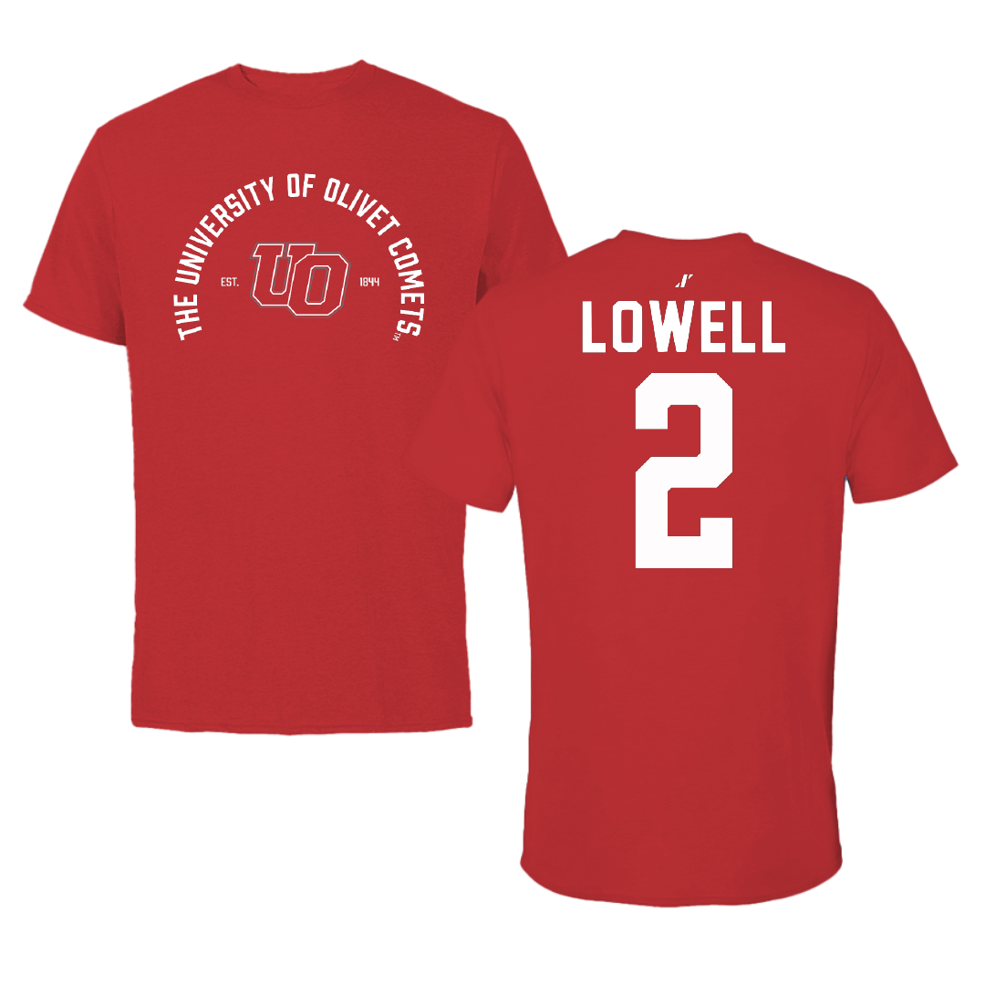 The University of Olivet Softball Red General Performance Tee - #2 Avery Lowell