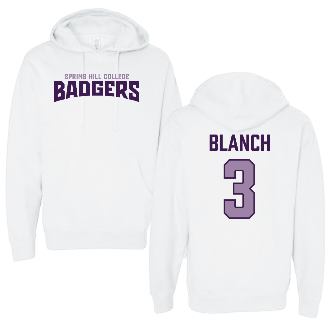 Spring Hill College Basketball White Classic Hoodie - #3 Nicole Blanch