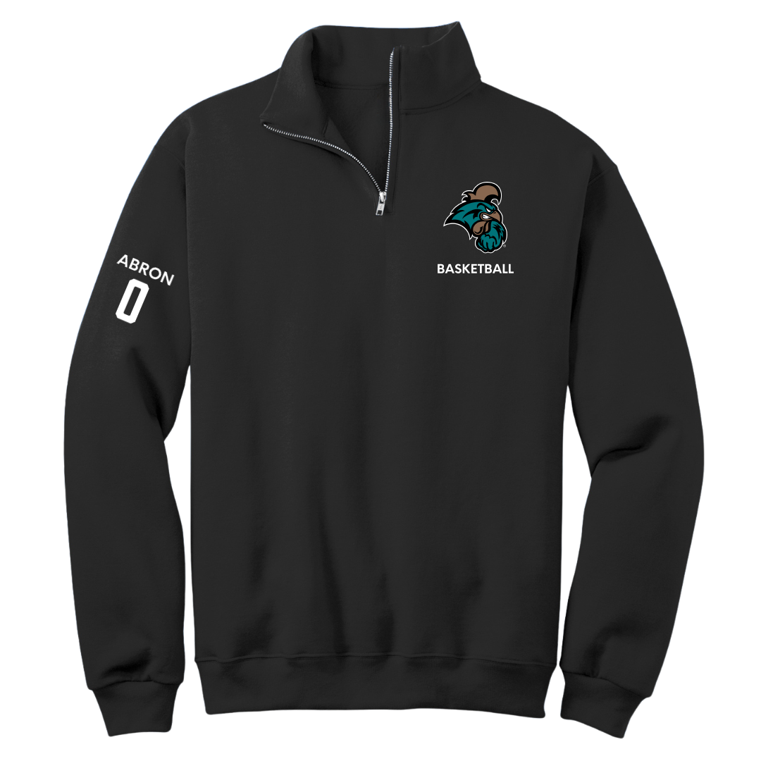 Coastal Carolina University Basketball (W) Black Quarter-Zip - #0 Tiara Abron