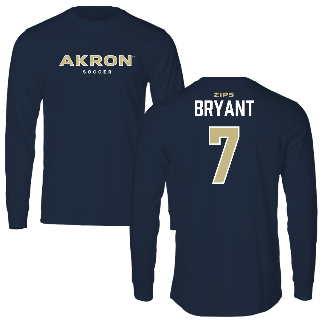 University of Akron Soccer (W) Navy Long Sleeve - #7 Chloe Bryant