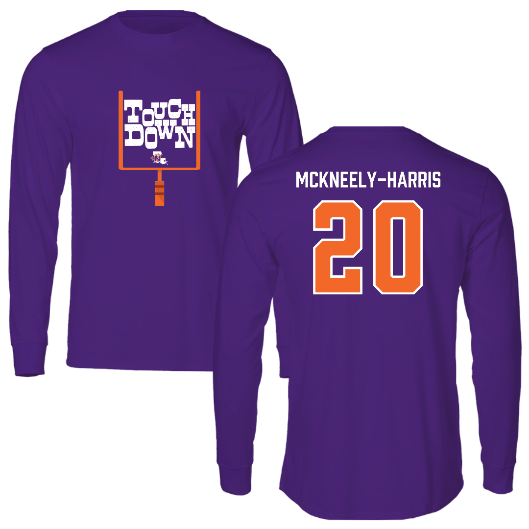Northwestern State University Football Purple Touchdown Long Sleeve - #20 Ray Mckneely-Harris