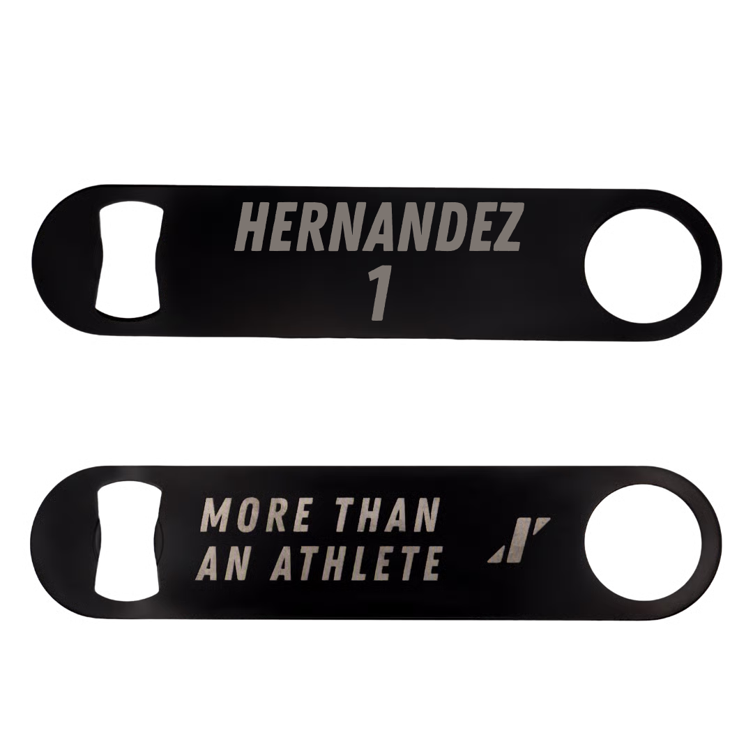 Football Black Bottle Opener - #1 Mike Hernandez