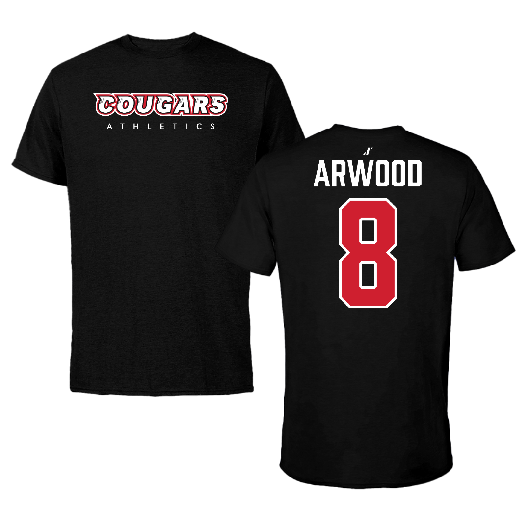 Southern Illinois University Edwardsville Softball Black Tee - #8 Avery Arwood