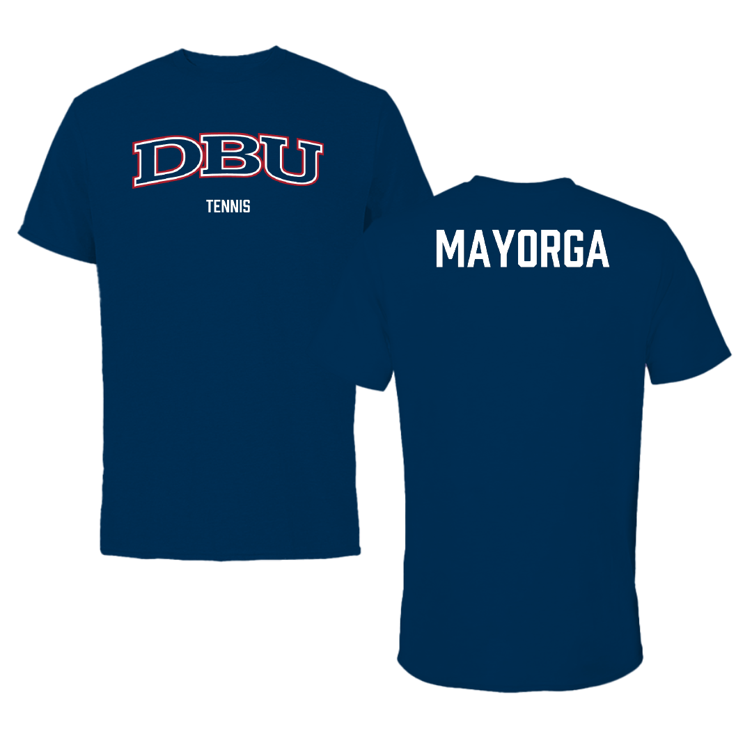 Dallas Baptist University Tennis (M) Navy Performance Tee - Edgar Mayorga