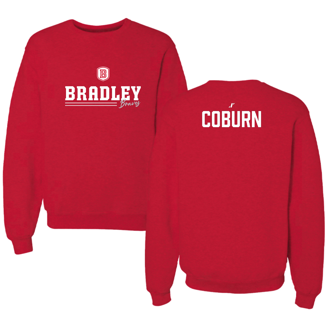 Bradley University Golf Red General Crewneck - Peyton Coburn