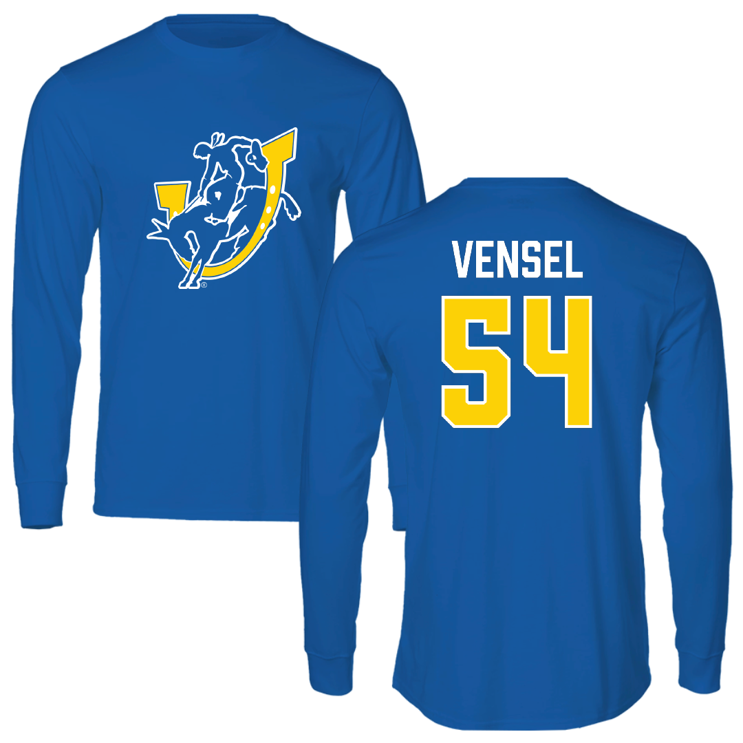 Southern Arkansas University Baseball Blue Performance Long Sleeve - #54 Aidan Vensel