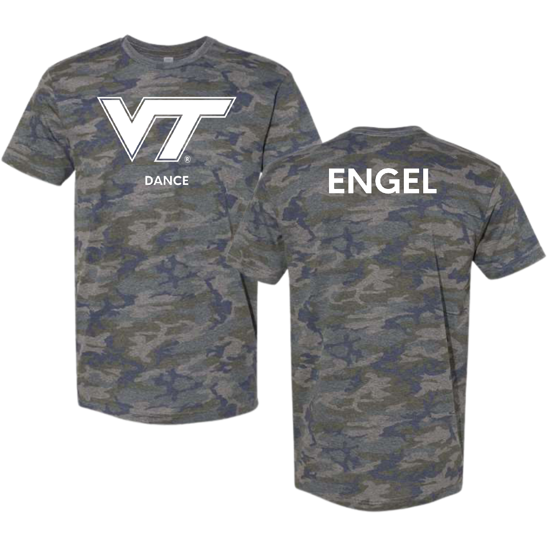 Virginia Tech Dance Vintage Camo Tee - Charlotte Engel