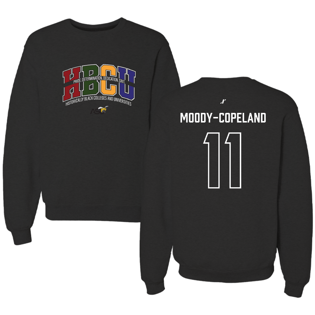 Alabama State University Football Black HBCU Crewneck - #11 Aydden Moody-copeland