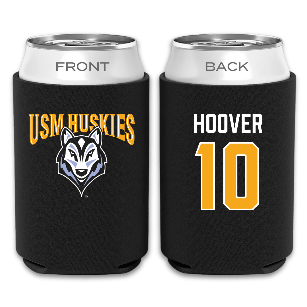 University of Southern Maine Ice Hockey (M) Black Can Cooler - #10 Ethan Hoover