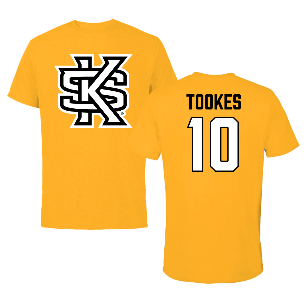 Kennesaw State University Football Gold Tee - #10 Ethan Tookes