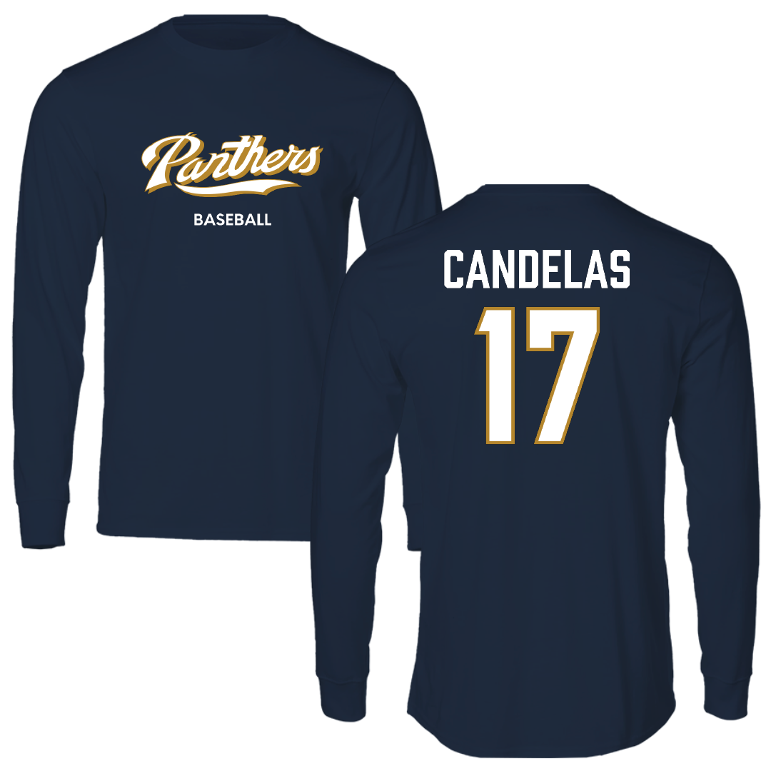 Florida International University Baseball Navy Long Sleeve - #17 Hector Candelas