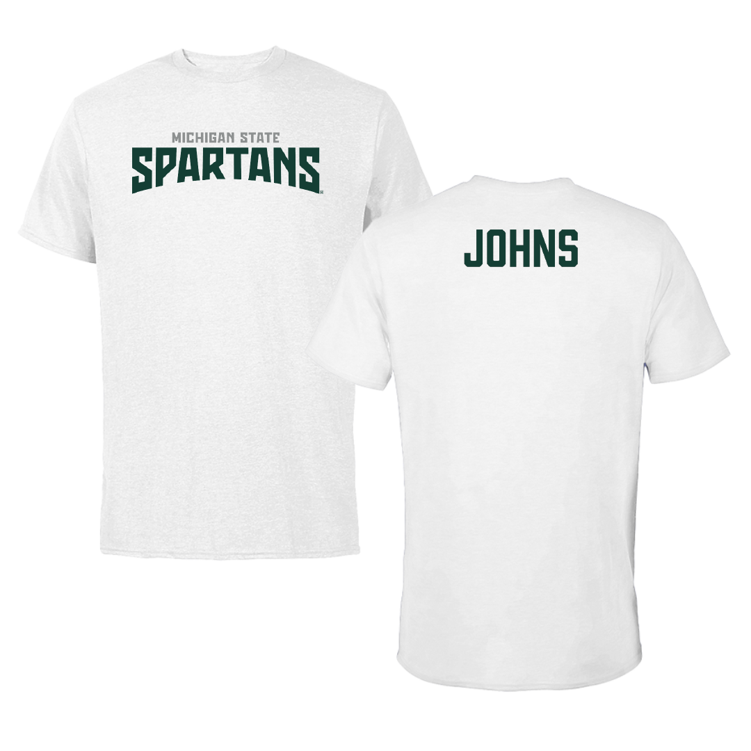 Michigan State University TF and XC White Classic Tee - Makenzie Johns