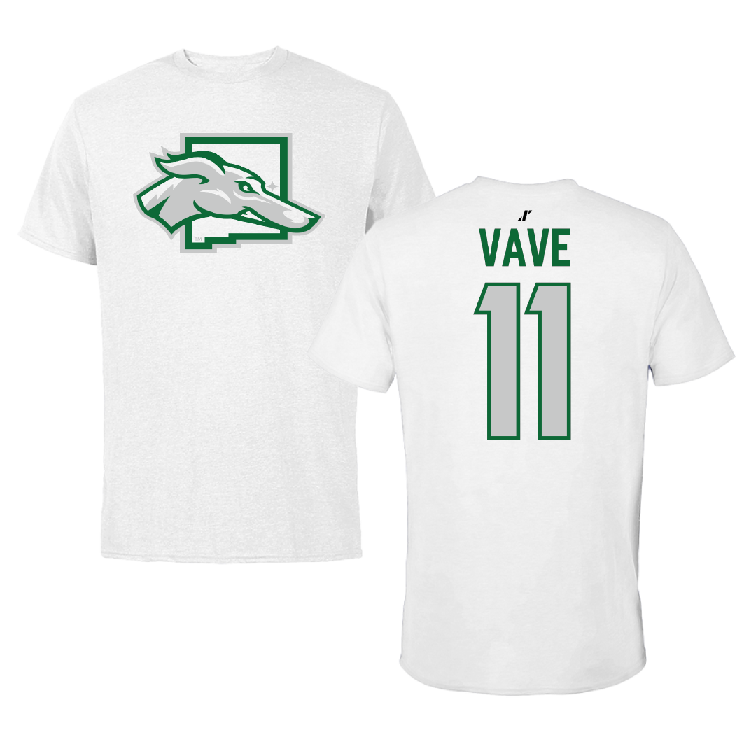 Eastern New Mexico University Football White Tee - #11 Samu Vave