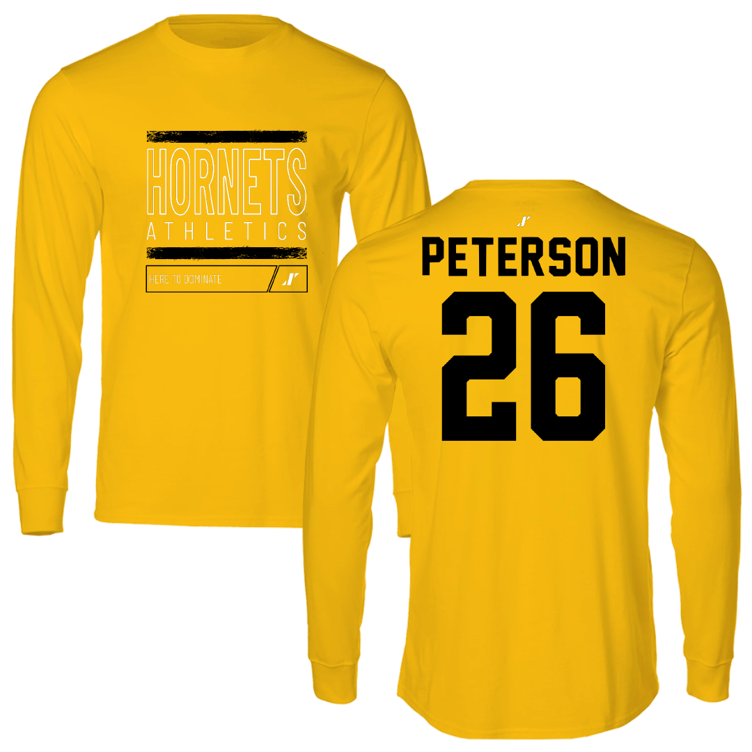 Alabama State University Baseball Gold Dominate Long Sleeve - #26 James Peterson