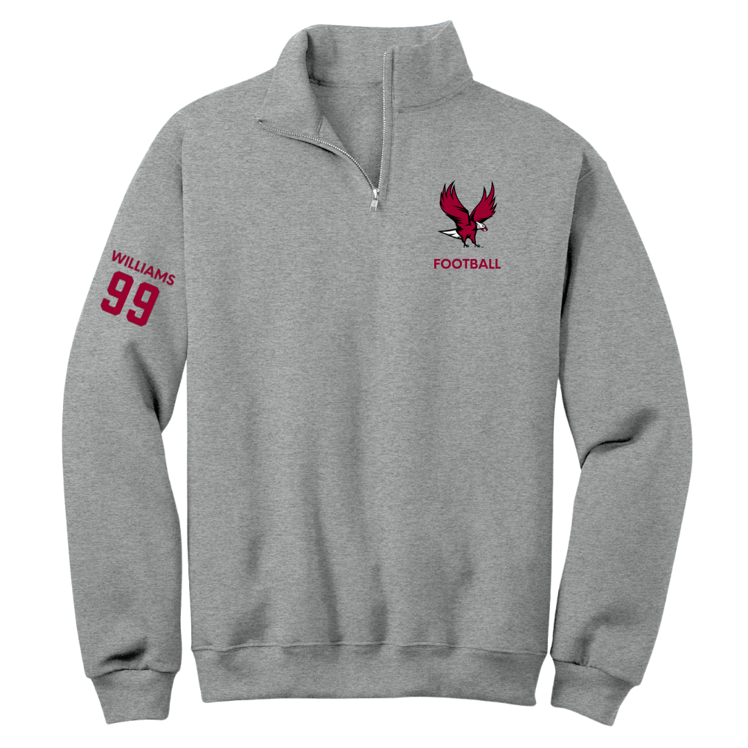 North Carolina Central University Football Sport Gray Quarter-Zip - #99 JuJu Williams