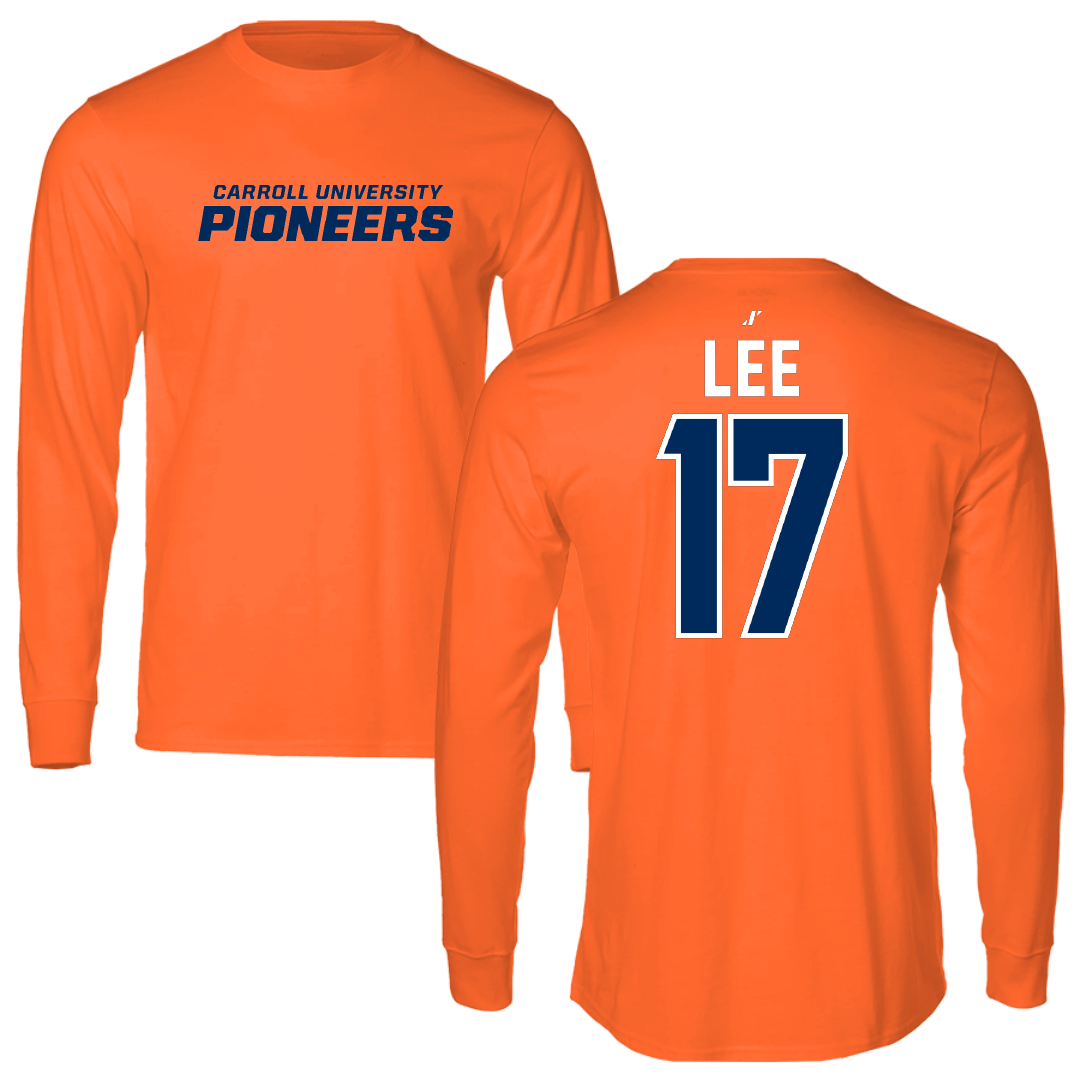 Carroll University Baseball Orange Long Sleeve - #17 Gabe Lee