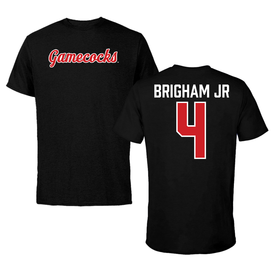 Jacksonville State University Basketball Black Performance Tee - #4 Marcellus Brigham Jr