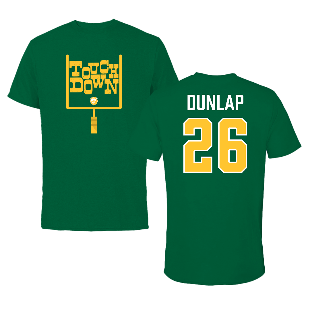 Southeastern Louisiana University Football Green Touchdown Tee - #26 Austin Dunlap