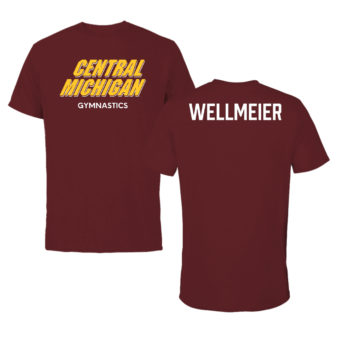Central Michigan University Gymnastics (W) Maroon Performance Tee - Ava Wellmeier