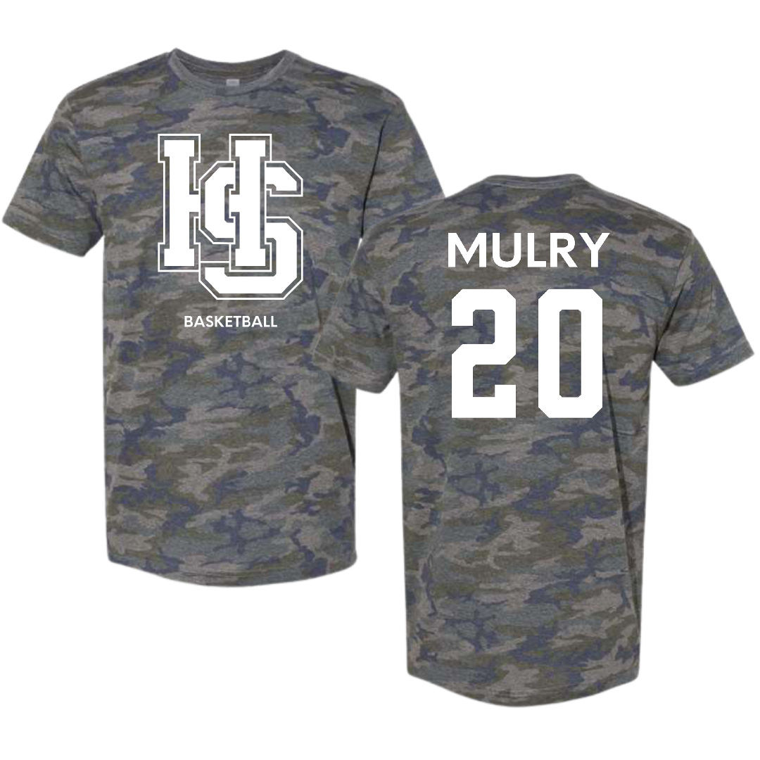 Hampden-Sydney College Basketball (M) Vintage Camo Tee - #20 Benjamin Mulry