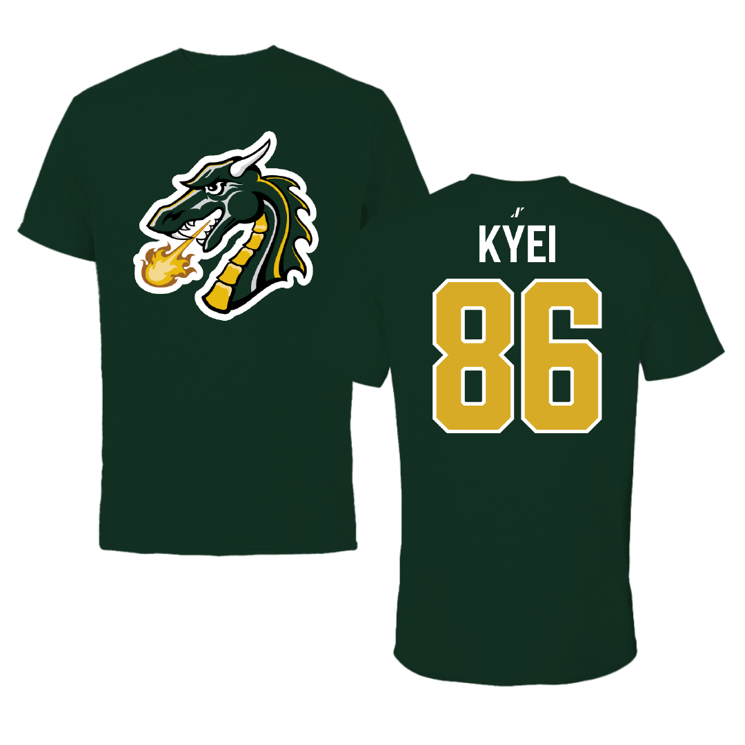 Tiffin University Soccer Forest Green Tee - #86 Vandyke Kyei
