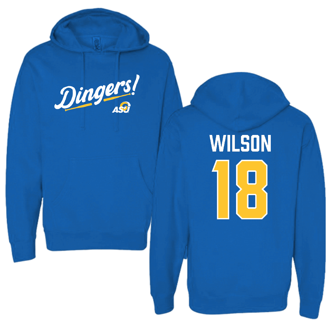 Angelo State University Baseball Blue Dingers Hoodie - #18 Braden Wilson