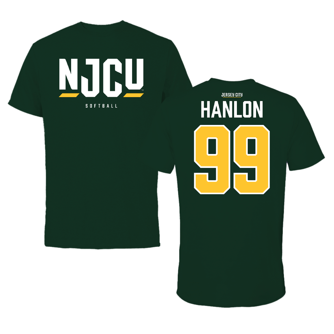 New Jersey City University Softball Forest Green Tee - #99 Emma Hanlon