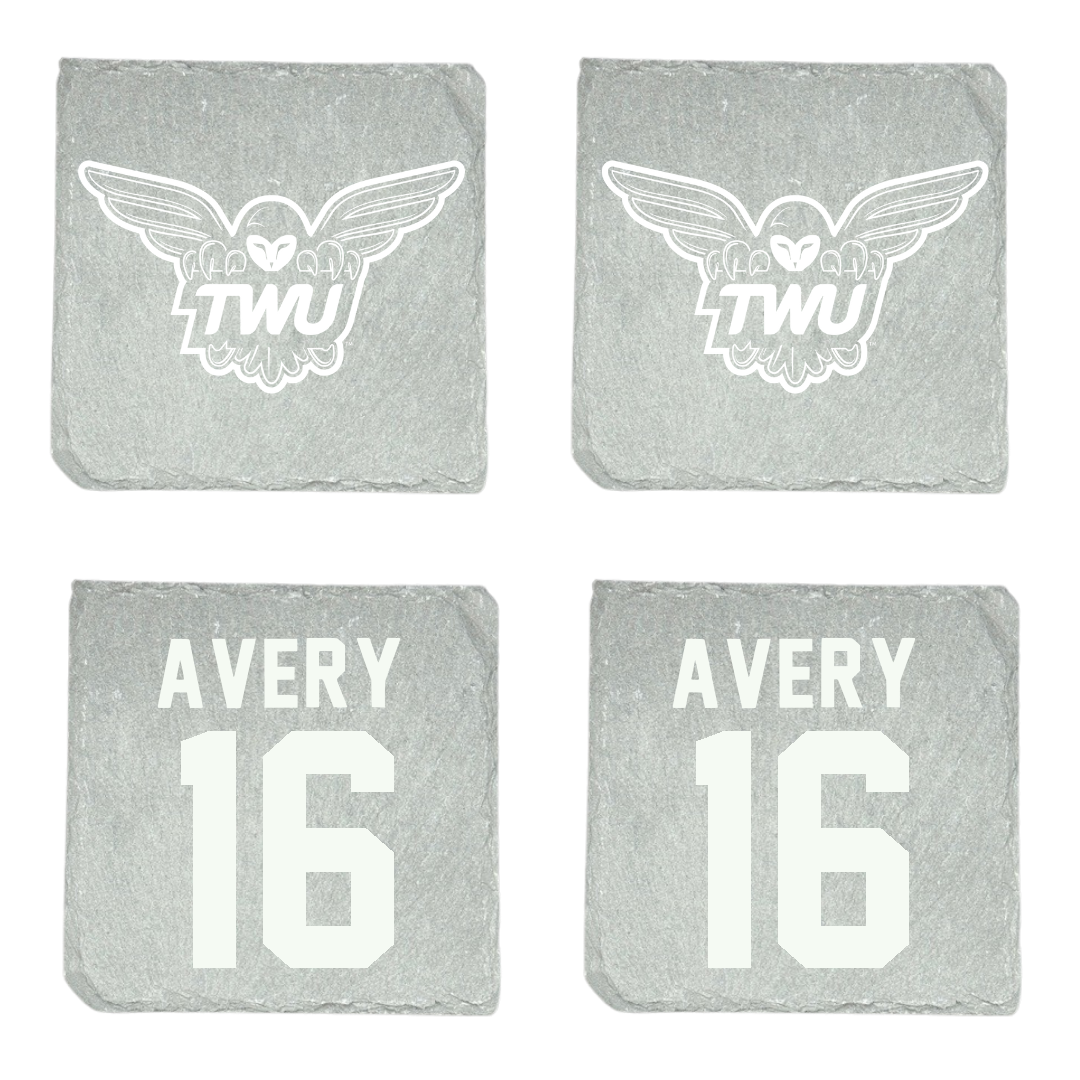 Texas Woman's University Soccer Stone Coaster (4 Pack)  - #16 Halee Avery