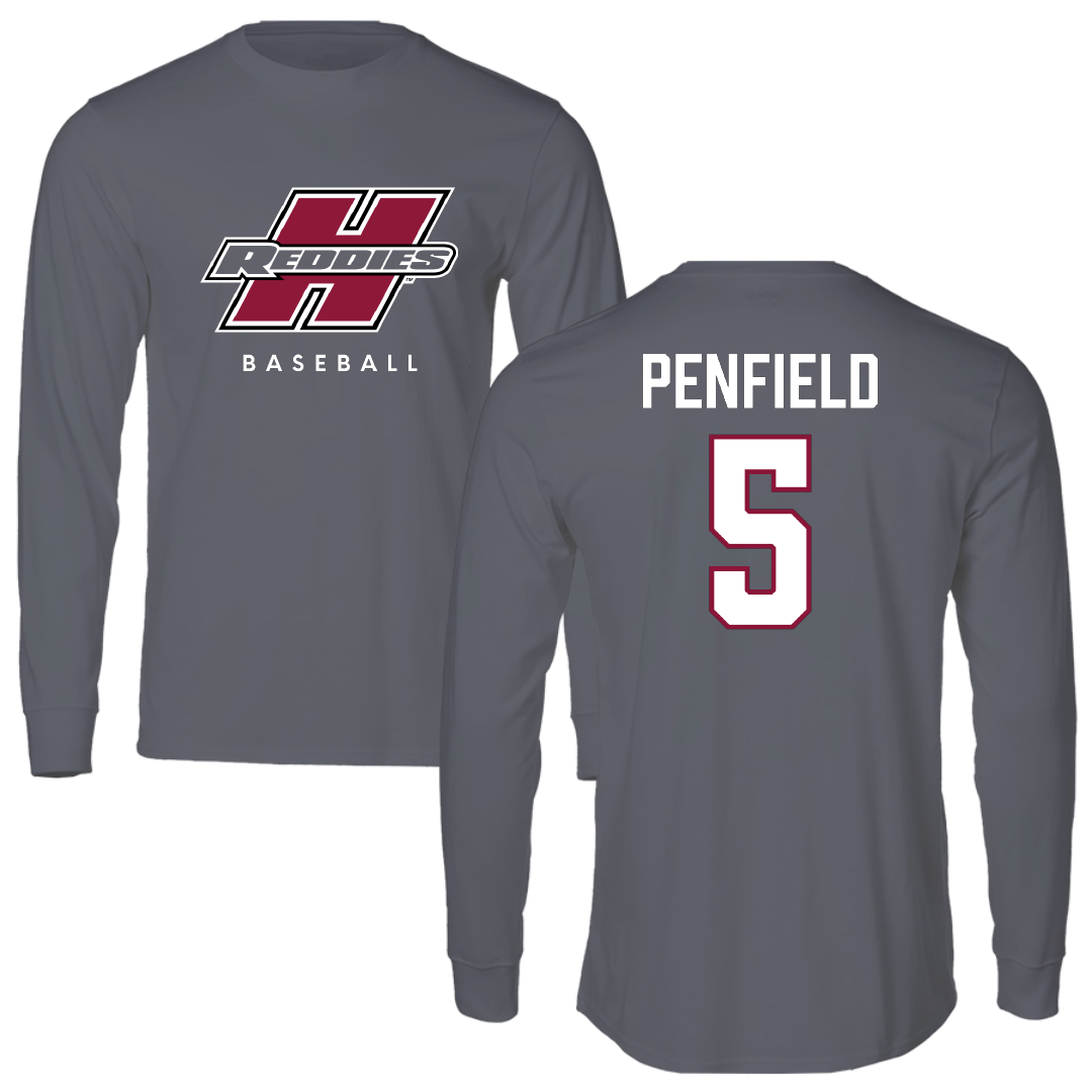 Henderson State University Baseball Gray Performance Long Sleeve - #5 Hank Penfield