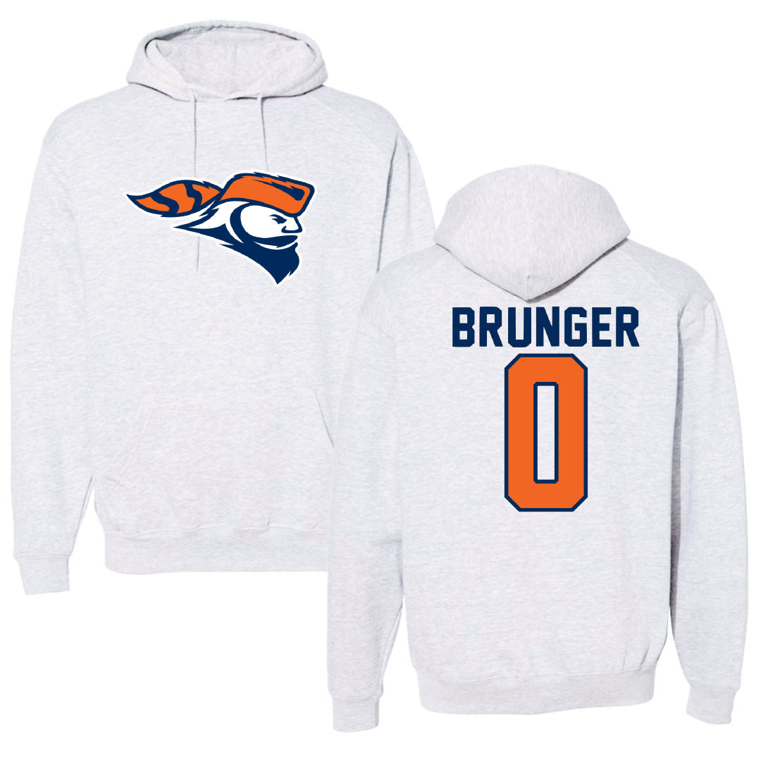 Carroll University Soccer Light Gray Hoodie - #0 Jason Brunger