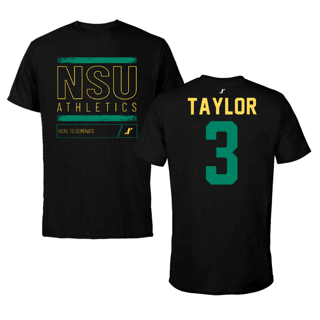 Norfolk State University Softball Black Dominate Performance Tee - #3 Victoria Taylor