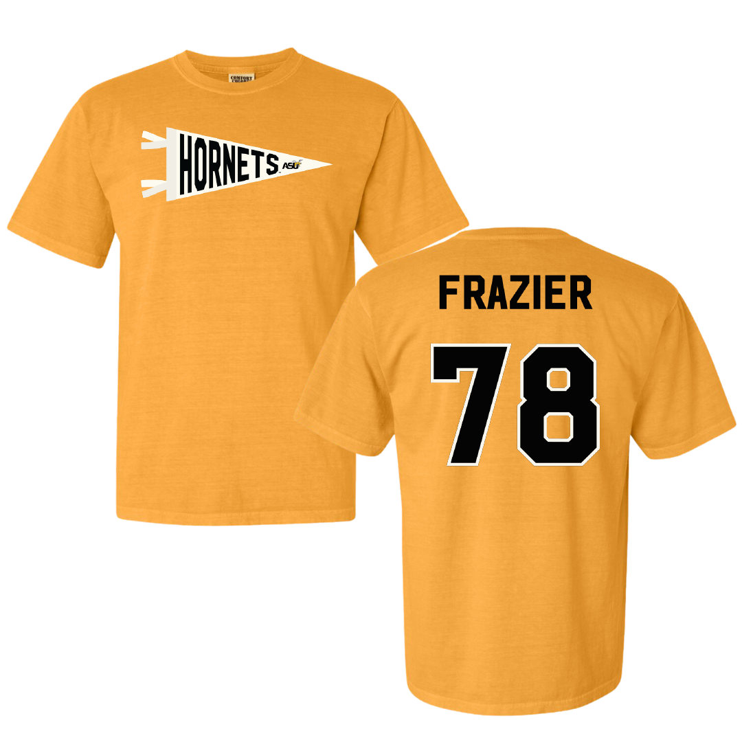 Alabama State University Football Gold Pennant Comfort Colors Tee - #78 Jeremiah Frazier