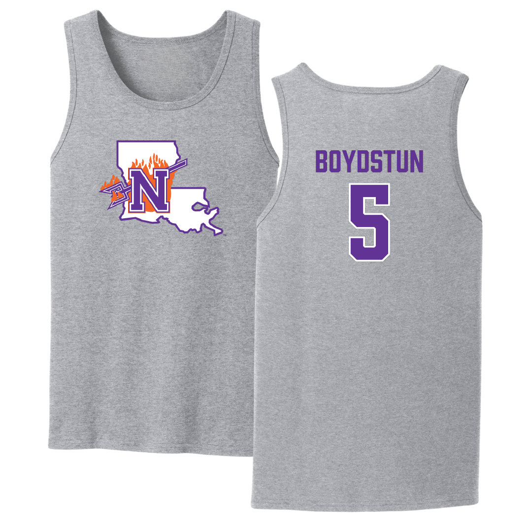 Northwestern State University Volleyball Sport Gray Tank Top - #5 Piper Boydstun