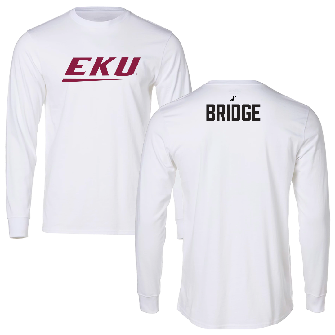 Eastern Kentucky University TF and XC White Long Sleeve - Ethan Bridge