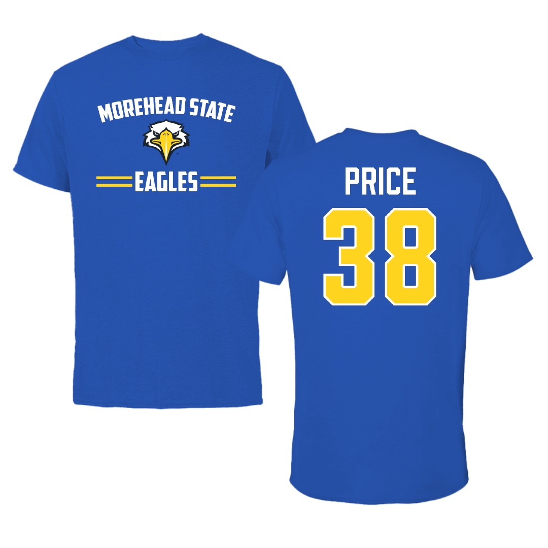 Morehead State University Football Blue General Performance Tee - #38 Jordan Price