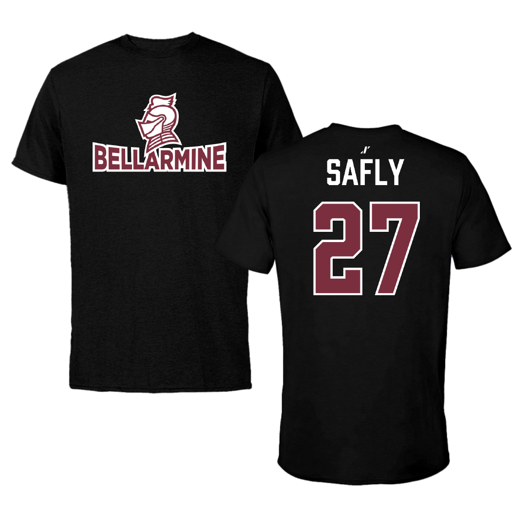 Bellarmine University Soccer (M) Black Performance Tee - #27 Sam Safly