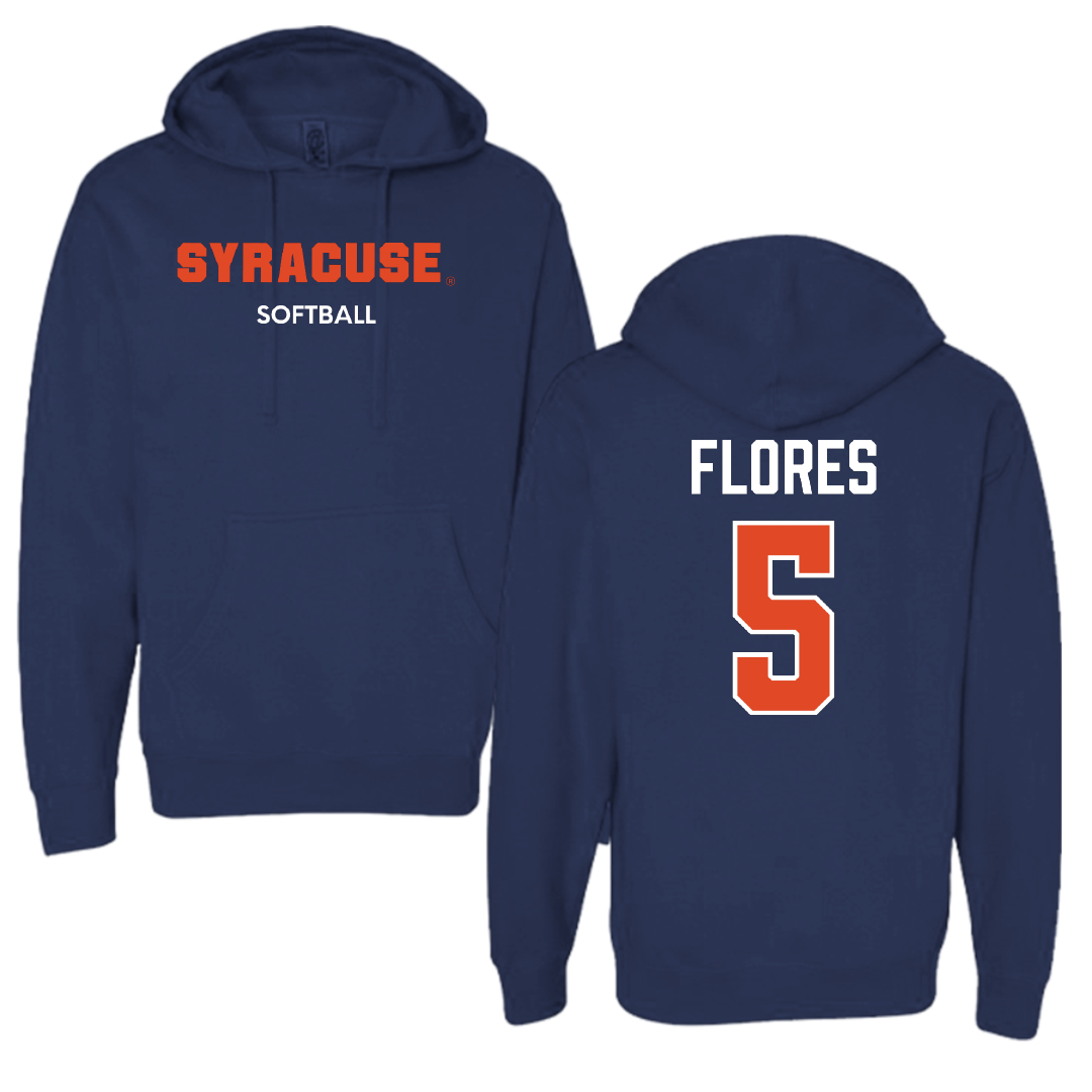 Syracuse University Softball Navy Hoodie - #5 Vanessa Flores