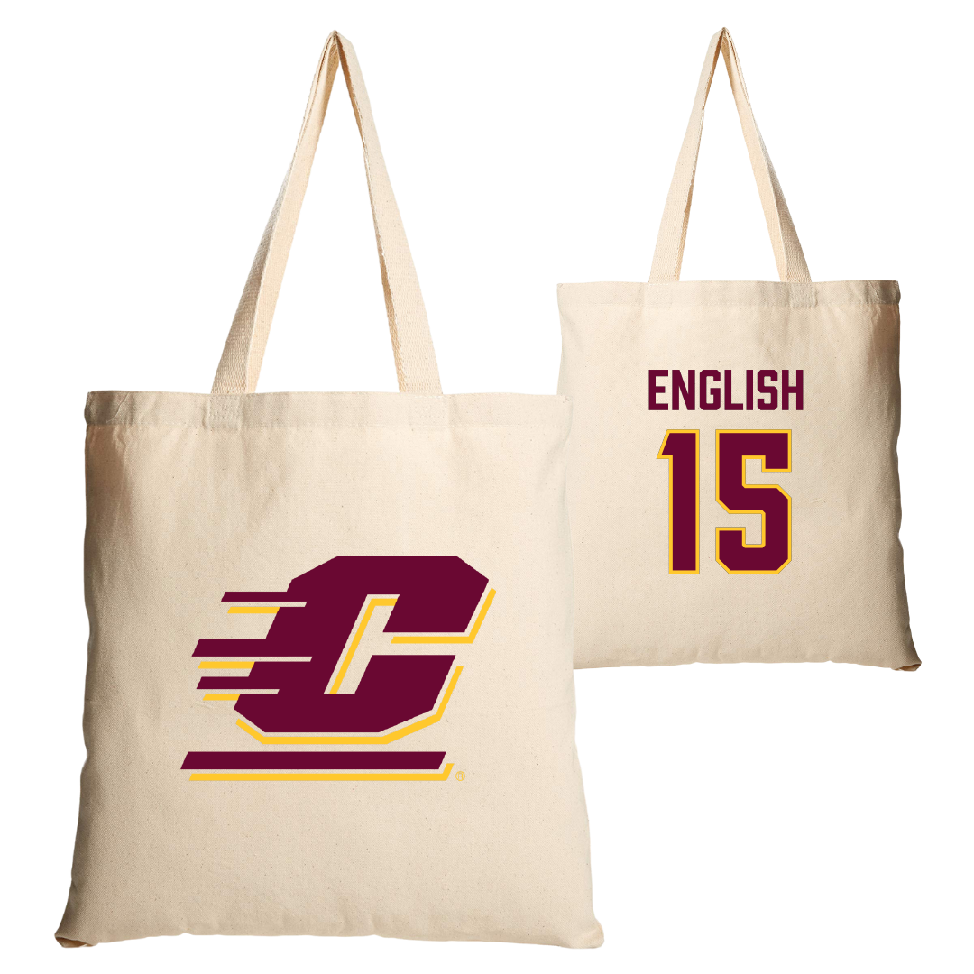 Central Michigan University Lacrosse Tan Canvas Tote Bag - #15 Margaret English