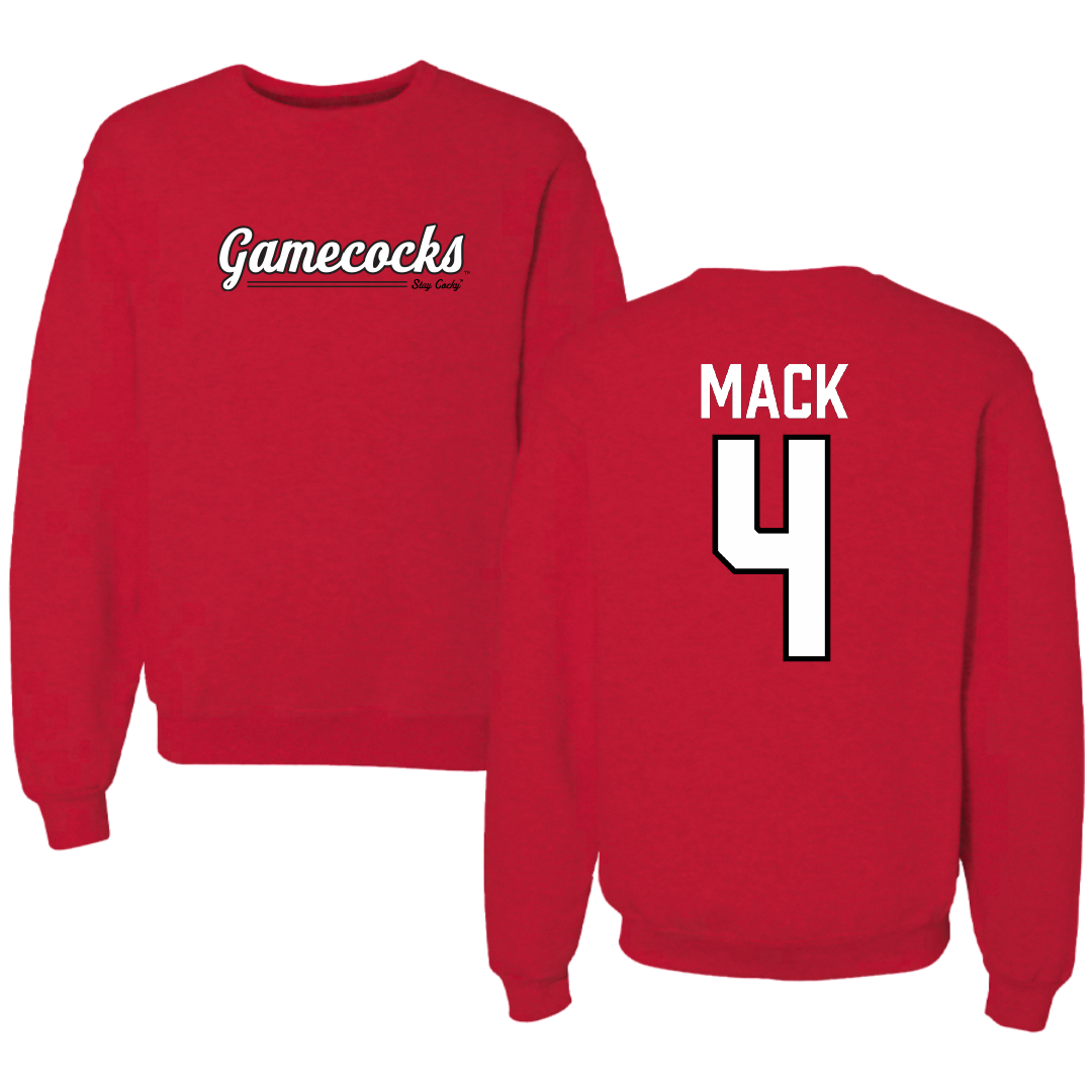 Jacksonville State University Football Red General Crewneck - #4 Jabari Mack