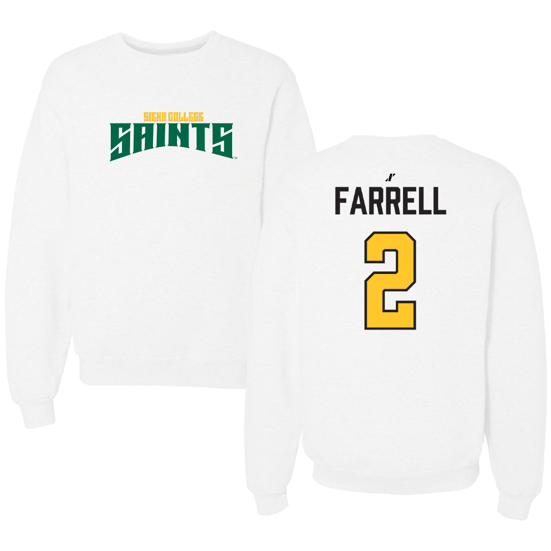 Siena University Soccer (W) White Classic Crewneck - #2 Lily Farrell