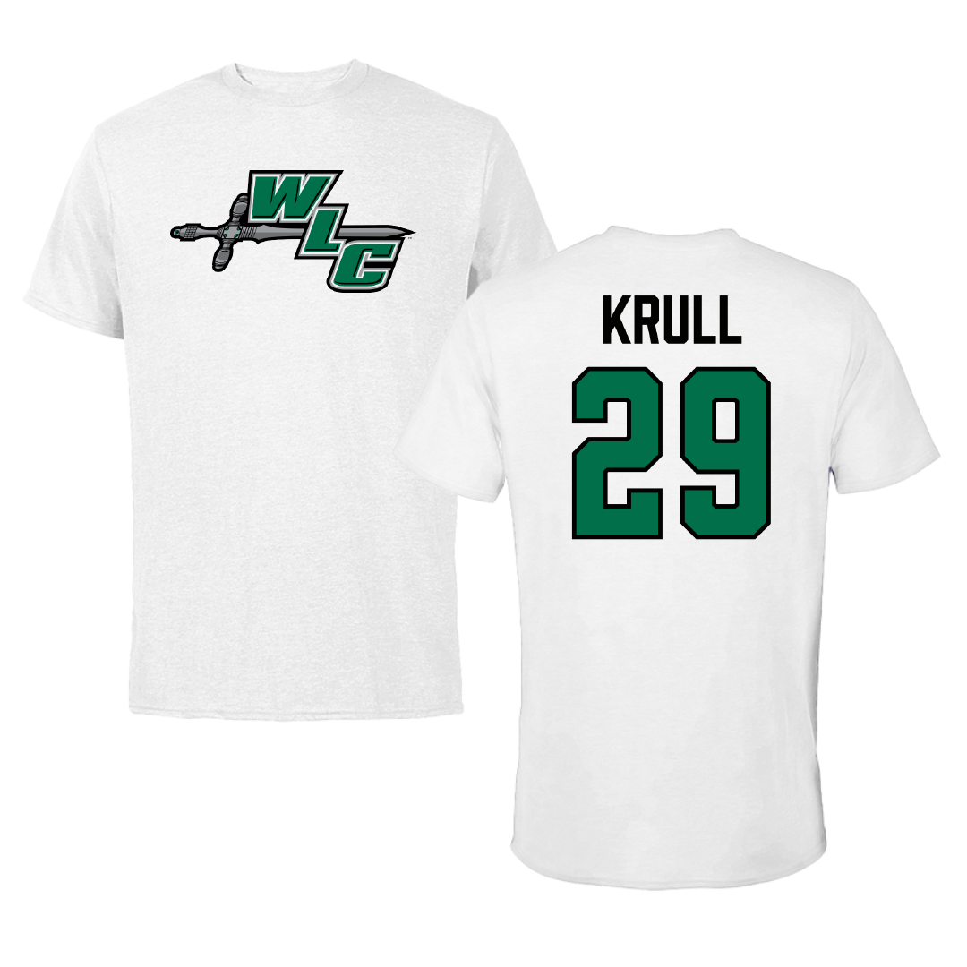 Wisconsin Lutheran College Softball White Tee - #29 Sommer Krull