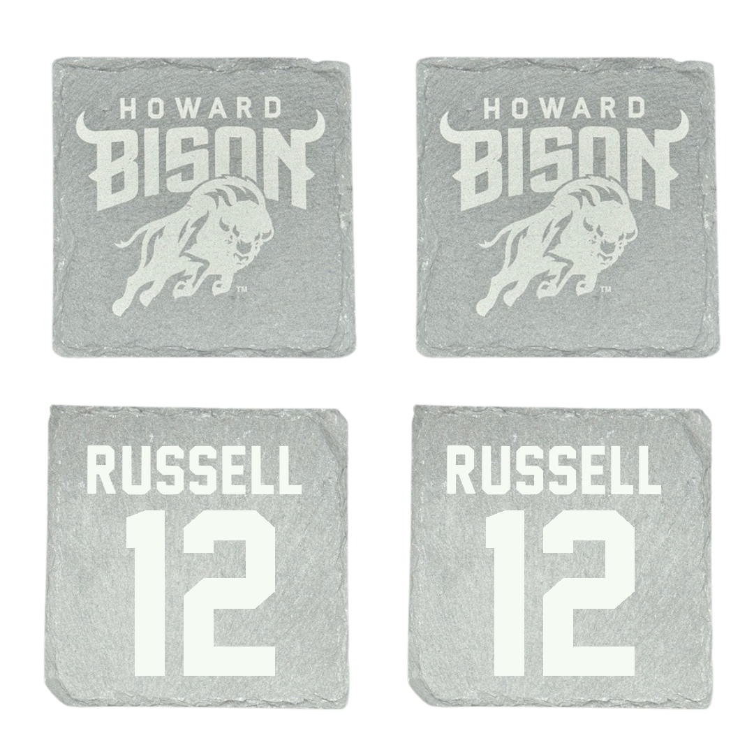 Howard University Football Stone Coaster (4 Pack)  - #12 Terrell Russell