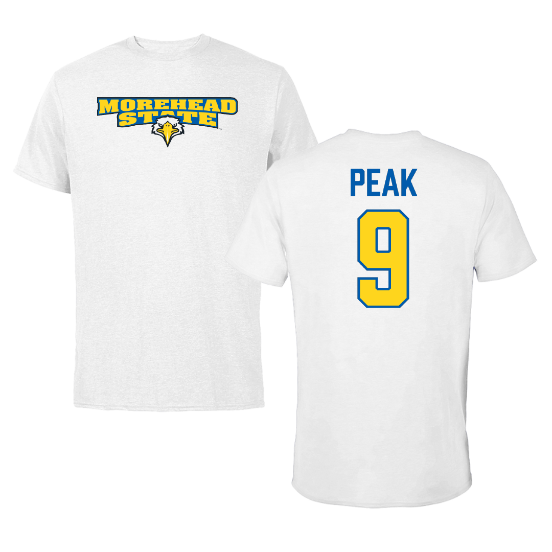 Morehead State University Baseball White Performance Tee - #9 Austyn Peak