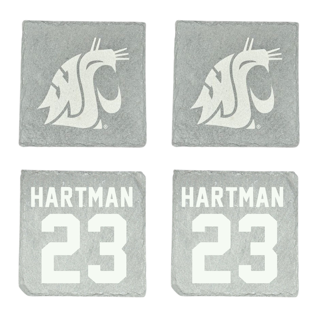 Washington State University Baseball Stone Coaster (4 Pack)  - #23 Max Hartman
